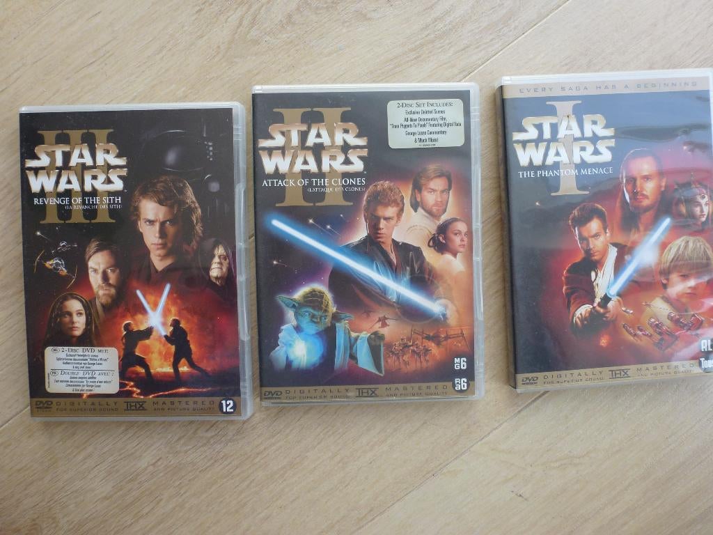 Star wars 3x 2 dvd's delen 7, 8 en 9, Ophalen of Verzenden, Zo goed als nieuw, Overige typen