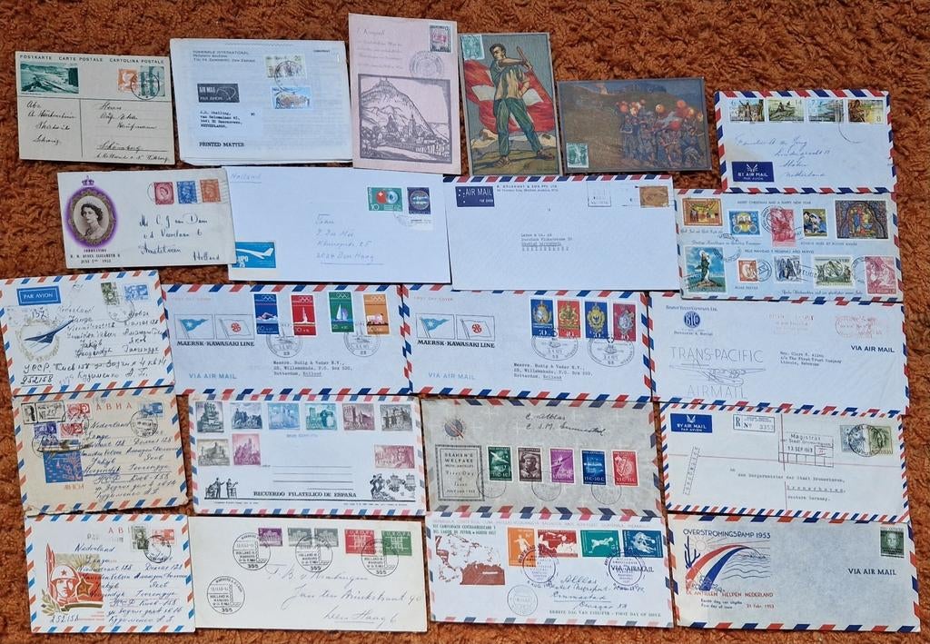 Enorm aantal eerstedag/luchtpost/gelegenheids enveloppen, Ophalen of Verzenden, Nederland en Buitenland