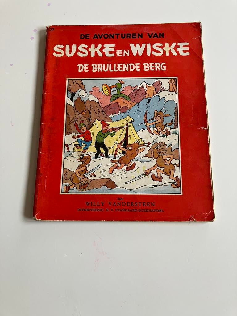 Suske en Wiske nr 27 - De brullende berg - 1e druk 1956., Boeken, Stripboeken, Eén stripboek, Ophalen of Verzenden, Zo goed als nieuw