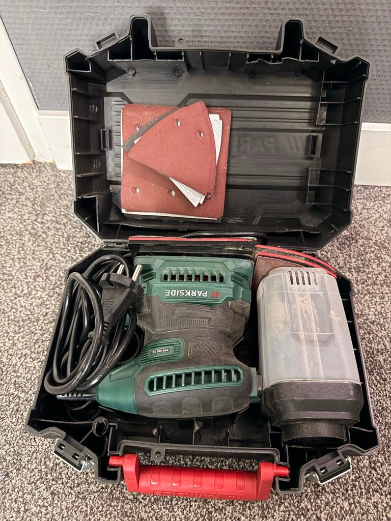Parkside Multischuurmachine 200W met accessoires en koffer, Doe-het-zelf en Verbouw, Gereedschap | Schuurmachines, Ophalen of Verzenden
