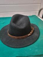 hoed robinsen zwart met bruine leren band 100% wol, Kleding | Heren, Hoeden en Petten, Ophalen of Verzenden, 'T Olde Gre-j, Info@toldegrej.nl