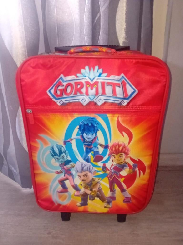 Nieuwe Gormiti kinderkoffer met wieltjes en uitschuifbare ha, Ophalen, 40 tot 60 cm, Wieltjes, 20 tot 30 cm