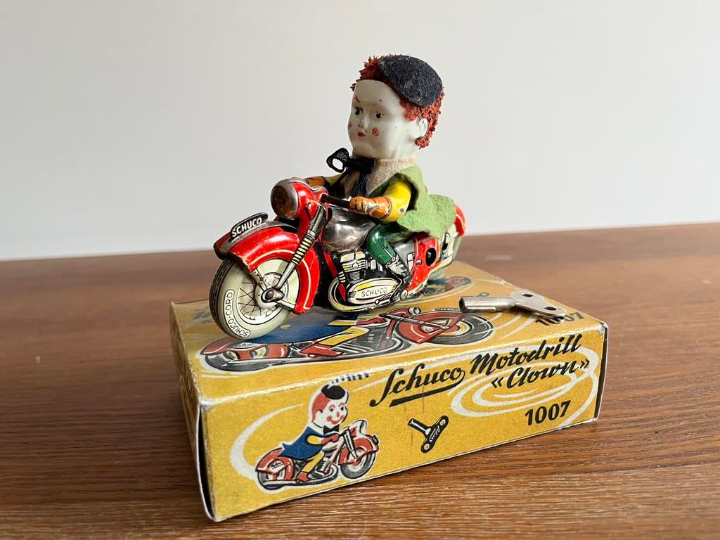 Schuco motodrill Clown, Antiek en Kunst, Antiek | Speelgoed, Ophalen of Verzenden