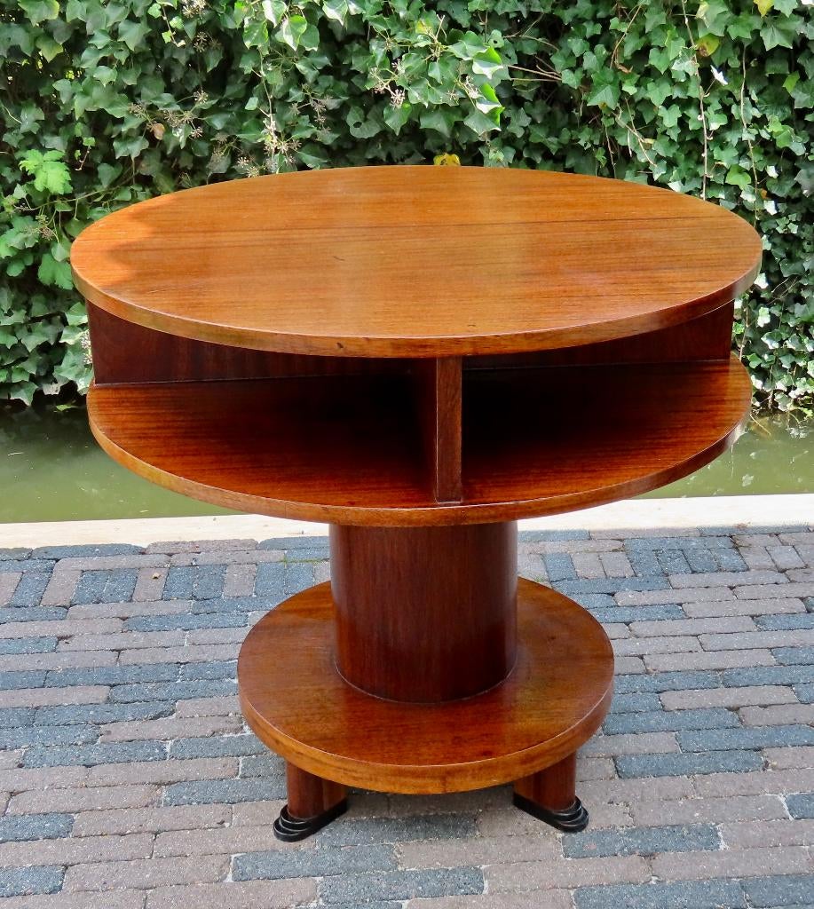 Art Deco Amsterdamse School salon/diner/koffietafel  79dx72h, Antiek en Kunst, Antiek | Meubels | Tafels, Ophalen