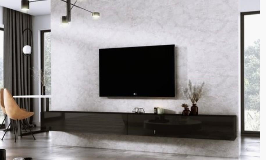 TV meubel Zwart /Hoogglans 300Cm (2 150), Ophalen of Verzenden, 25 tot 50 cm, Minder dan 100 cm