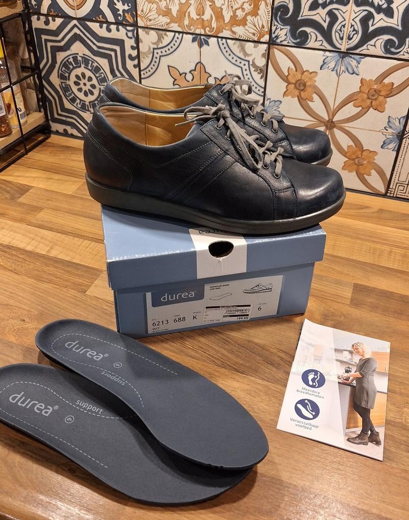 Nieuw staat Durea steunschoenen - Wijdte K - maat 39, Kleding | Dames, Schoenen, Durea, Blauw, Overige typen, Ophalen of Verzenden