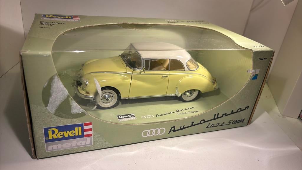 Auto union 1000 s coupe revell 1.18, Revell, Ophalen of Verzenden, A, A
