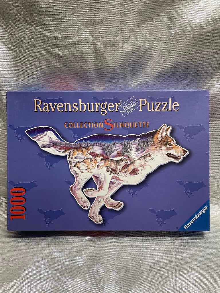Ravensburger Silhouette Puzzel Wolf 1000 stukjes, Ophalen, 500 t/m 1500 stukjes, Zo goed als nieuw, Legpuzzel