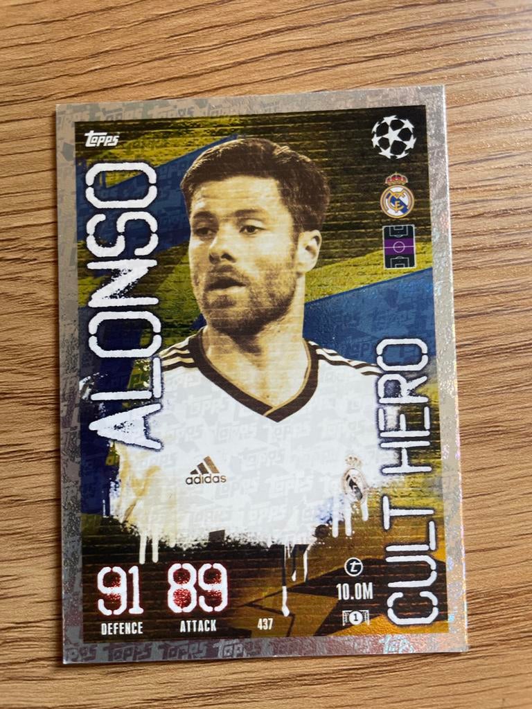 Topps Xabi Alonso Cult Hero Foil Voetbalkaart Real Madrid, Ophalen of Verzenden, Zo goed als nieuw, Losse kaart, Foil