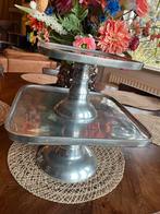 Set 2 zilveren plateau’s | etagere | landelijk |countryfield, Ophalen of Verzenden, Gebruikt