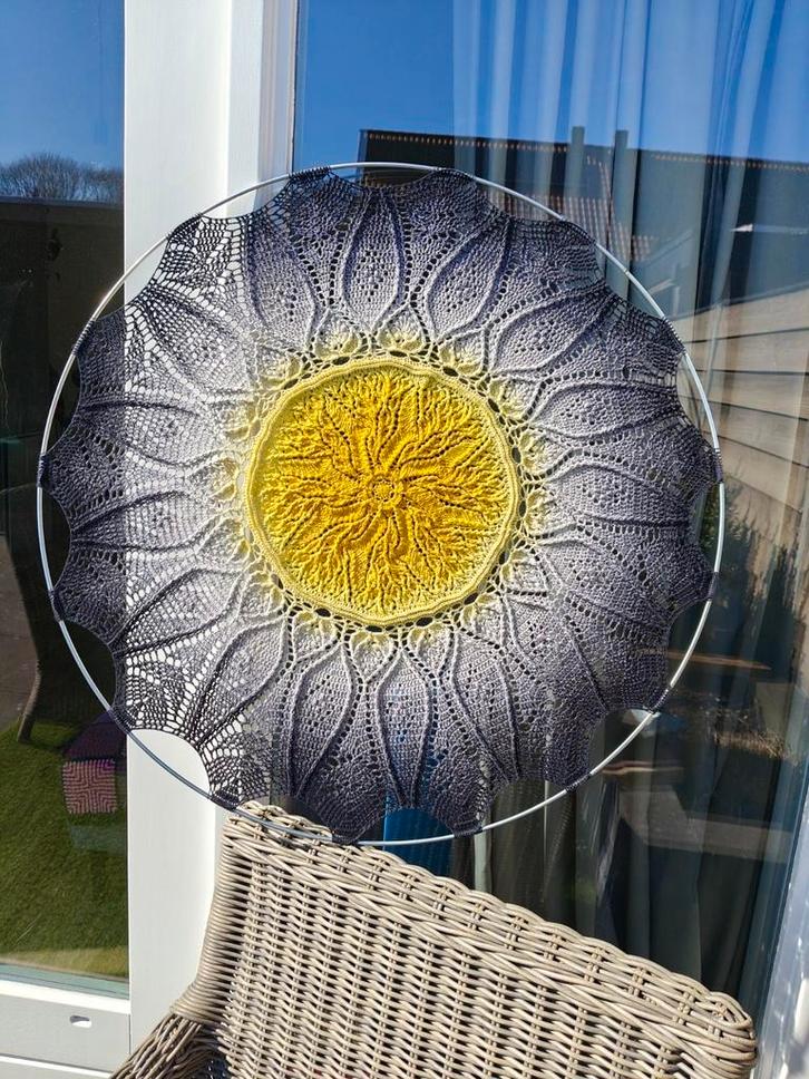 Gehaakte mandala 80cm - Uniek wanddecoratie, Hobby en Vrije tijd, Knutselen, Nieuw, Knutselwerk, Ophalen of Verzenden