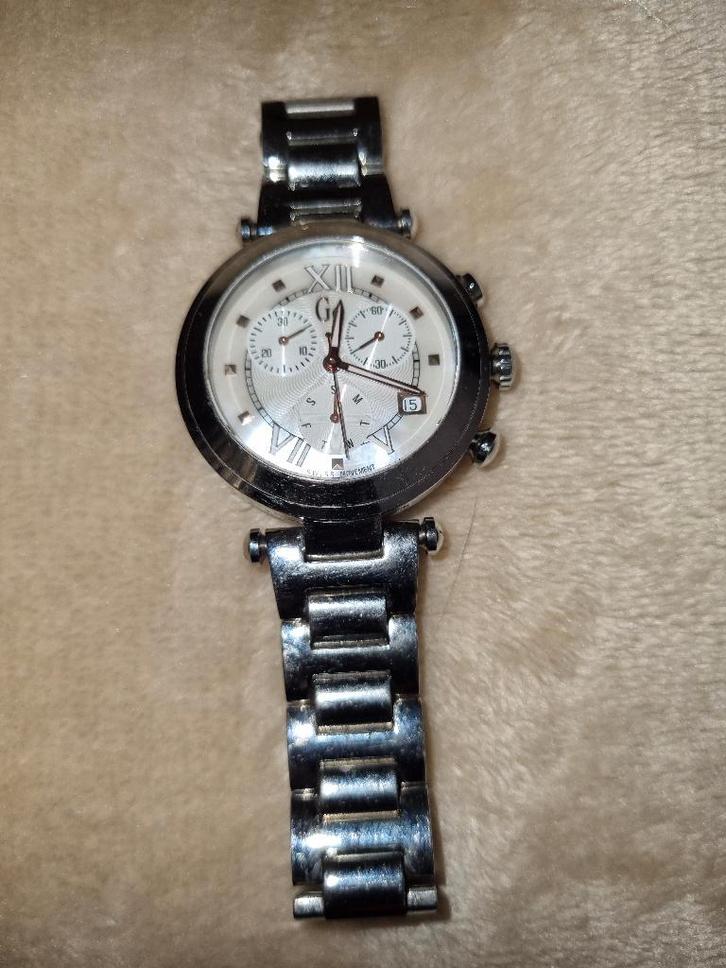 Horloge, Sieraden, Tassen en Uiterlijk, Horloges | Heren, Gebruikt, Polshorloge, Overige merken, Staal, Staal, Ophalen