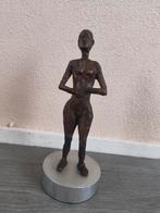 Bronzen beeld van een naakte vrouw, Ophalen of Verzenden, Beeld, 20 - 50 cm, Vrouw