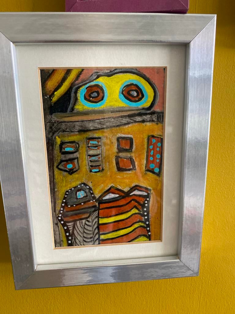 Abstract kunstwerk Lidia Verschoor - Ingelijst, Ophalen of Verzenden