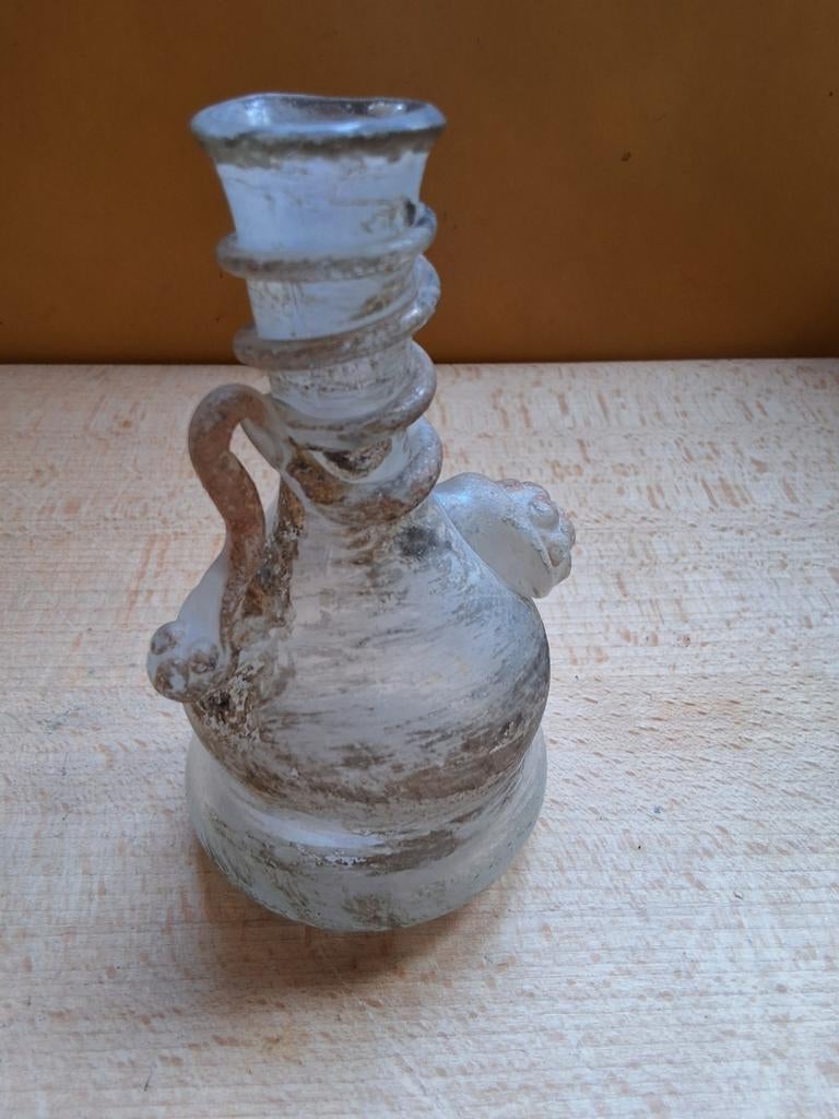 Antiek scavo murano naar  Romeins Glas Fles onbeschadigd, Antiek en Kunst, Antiek | Glas en Kristal, Ophalen of Verzenden