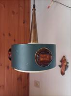 Vintage twee hanglampen en een kroonluchter met gekleurd gla, Ophalen, Glas, Minder dan 50 cm