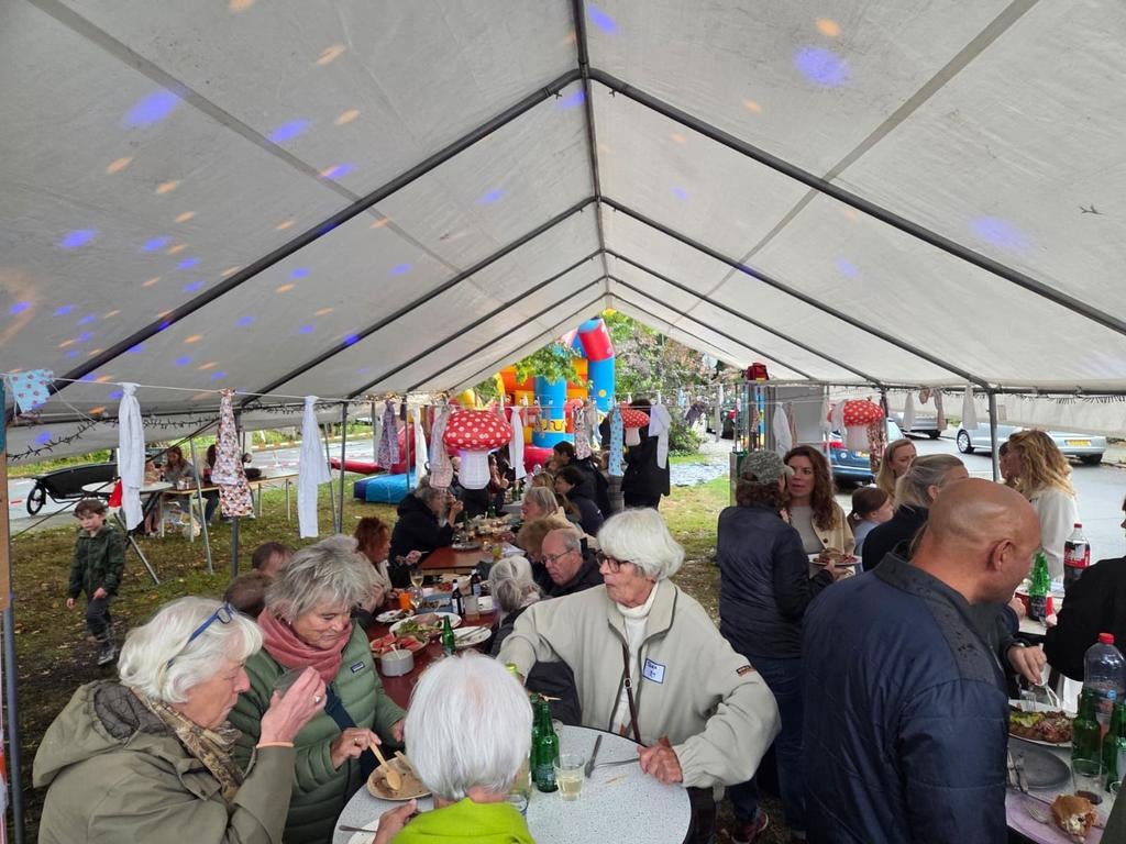 Partytent 5x10m - Gebruikt met beschadigingen, Gebruikt, Partytent, Huureenspringkussen.com, Onbekend