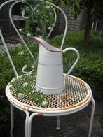 emaillen brocante kan met rood randje., Antiek en Kunst, Antiek | Emaille, Ophalen of Verzenden