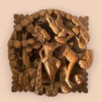 Antiek Balinese Houtsnijwerk Rama & Shinta, Antiek en Kunst, Ophalen of Verzenden