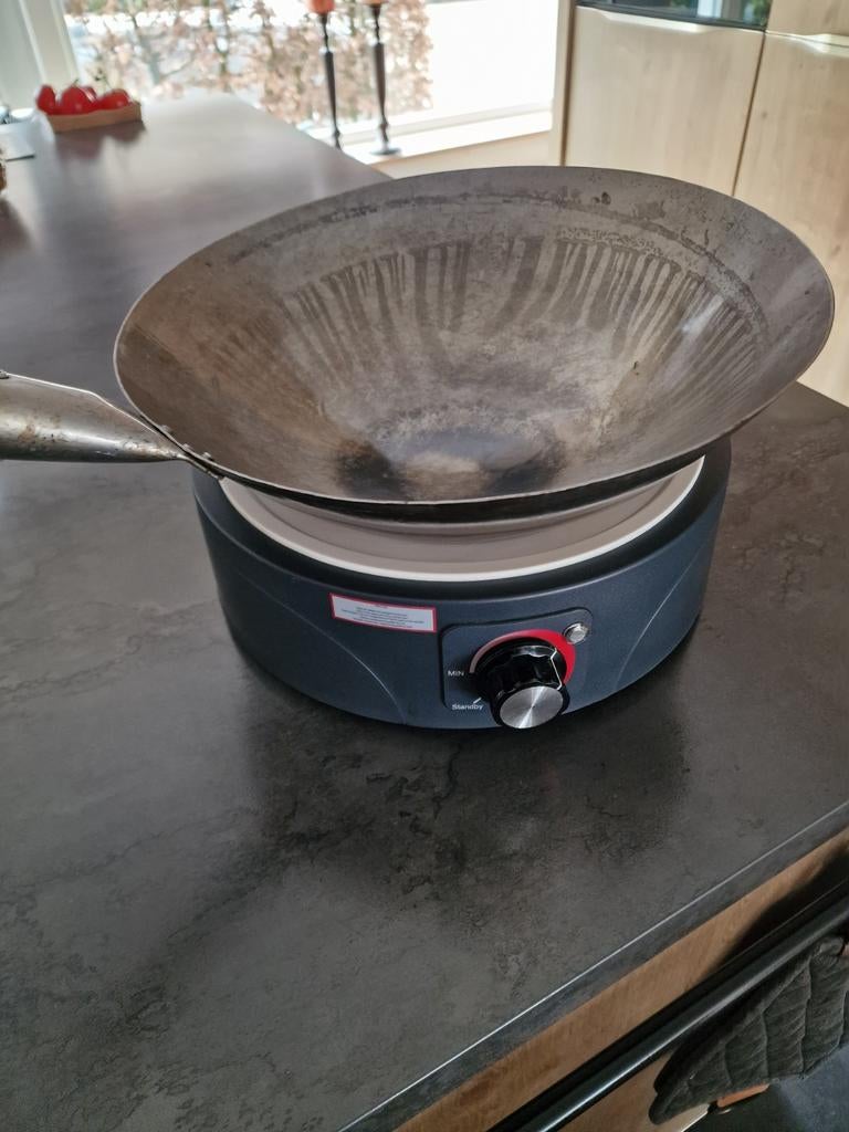 Inductie wokbrander te koop, Ophalen, Zo goed als nieuw, Vrijstaand, Inductie