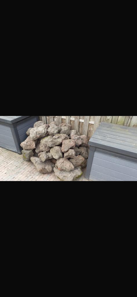 Lava stenen, Tuin en Terras, Gebruikt, Bruin, Ophalen of Verzenden, Kei