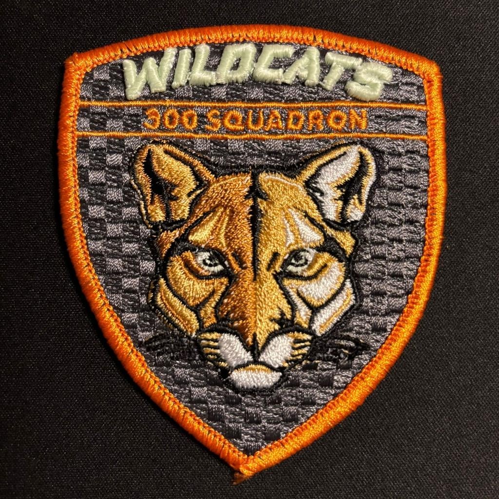 RNLAF 300sqn Wildcats Patch, Ophalen of Verzenden, Luchtmacht, Nederland, Embleem of Badge