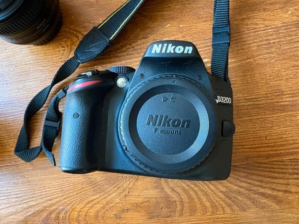 nikon D3200 met lens, Ophalen of Verzenden, Zo goed als nieuw, Nikon, Geen optische zoom