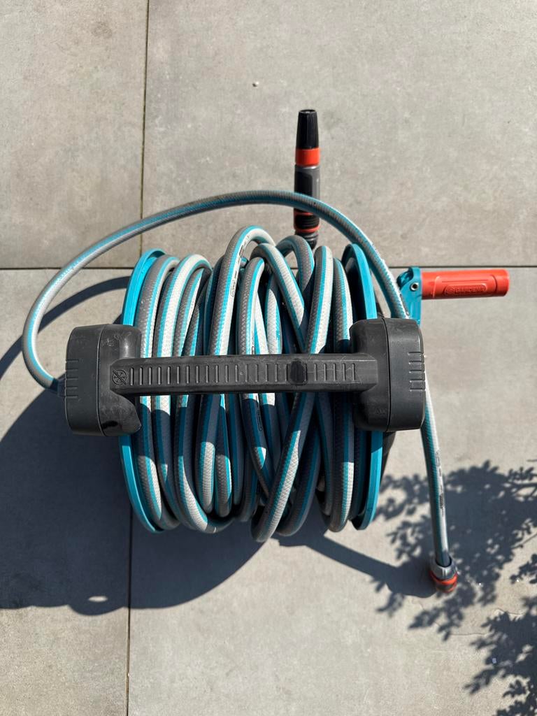 Gardena Classic 50 slanghaspel met 30m tuinslang, Ophalen of Verzenden, Gebruikt, Tuinslanghaspel