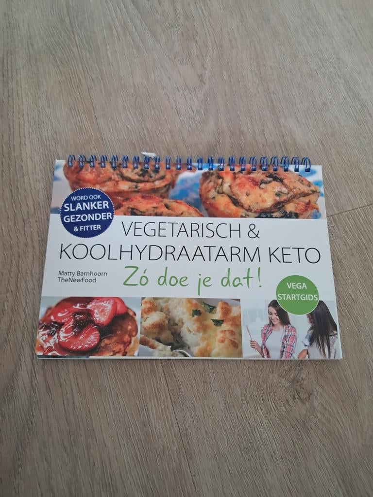 Vegetarisch & Koolhydraatarm Keto Kookboek - Vega Startgids, Ophalen of Verzenden, Zo goed als nieuw, Matty Barnhoorn, Gezond koken