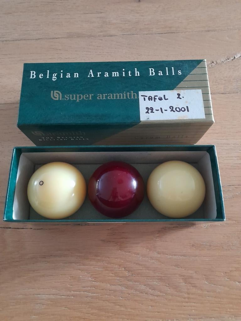 Belgische Aramith Carom Biljartballen, Ophalen, Gebruikt, Keu of Ballen