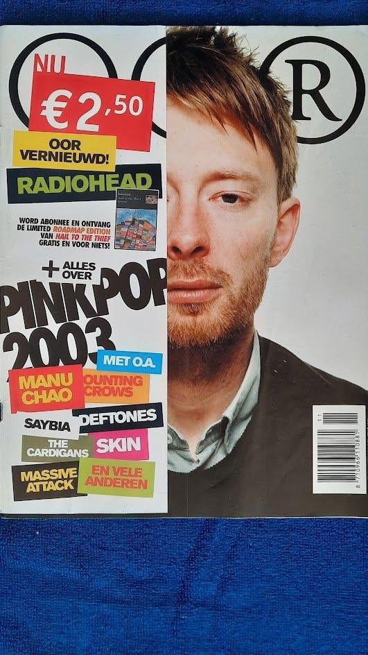 OOR 11-2003 Radiohead Thom Yorke Pinkpop 2003 Manu Chao Coun, Ophalen of Verzenden, Zo goed als nieuw, Muziek, Film of Tv