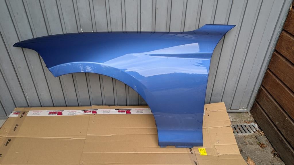 BMW F20 zijscherm voorscherm spatbord links Estoril Blau 2, Ophalen, BMW, Spatbord