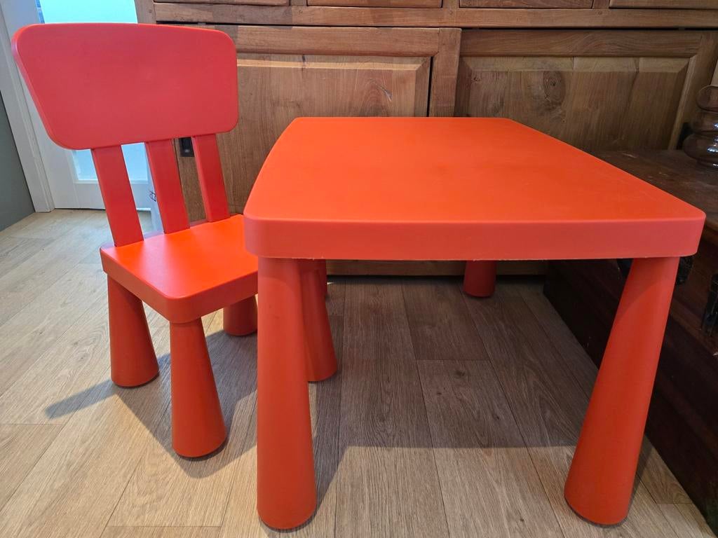 Mammut ikea kindertafel en stoel, Ophalen of Verzenden, Tafel(s) en Stoel(en)