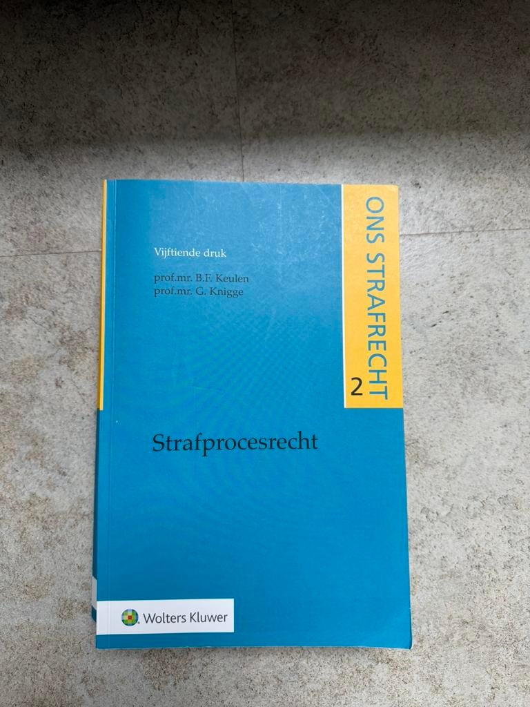 Strafprocesrecht (ons strafrecht 2), 15e druk, Ophalen of Verzenden, Zo goed als nieuw