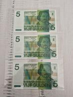 Nederland 3 x 5 Gulden 1973 UNC, Postzegels en Munten, Bankbiljetten | Nederland, Ophalen of Verzenden, 5 gulden, Setje