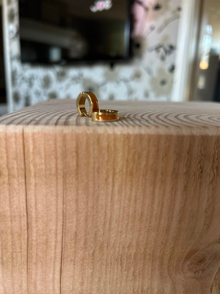 Gouden creolen van roestvrij staal, Overige materialen, Hangers, Nieuw, Ophalen of Verzenden