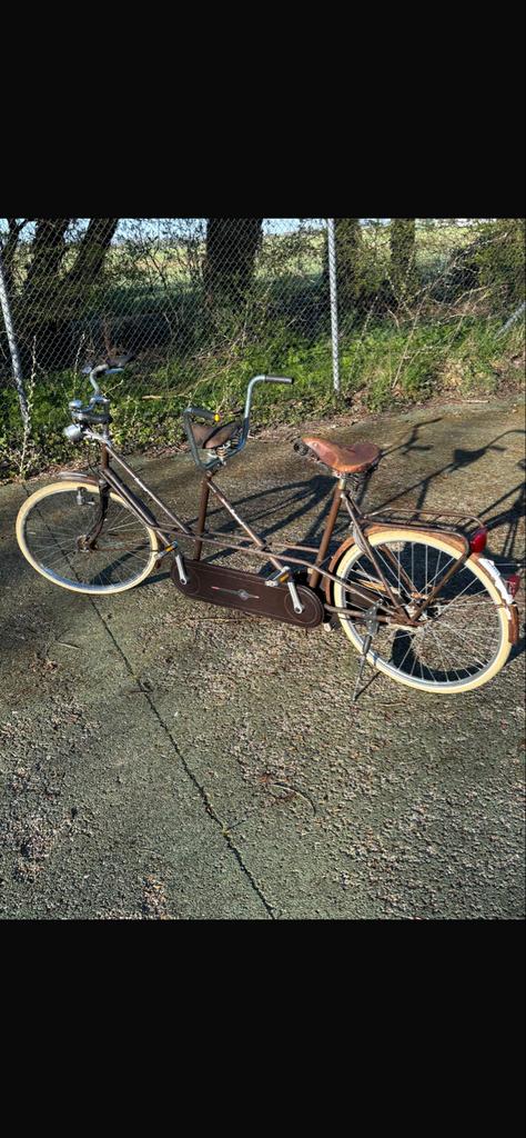 Vintage tandemfiets - Lang niet gebruikt, doet het nog prima, Fietsen en Brommers, Fietsen | Tandems, Minder dan 10 versnellingen
