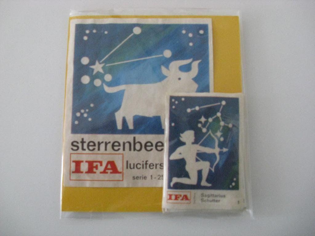 Lucifersmerken IFA Sterremnbeelden serie 1 -25., Verzamelen, Ophalen of Verzenden, Zo goed als nieuw, Luciferdoosjes of -merken