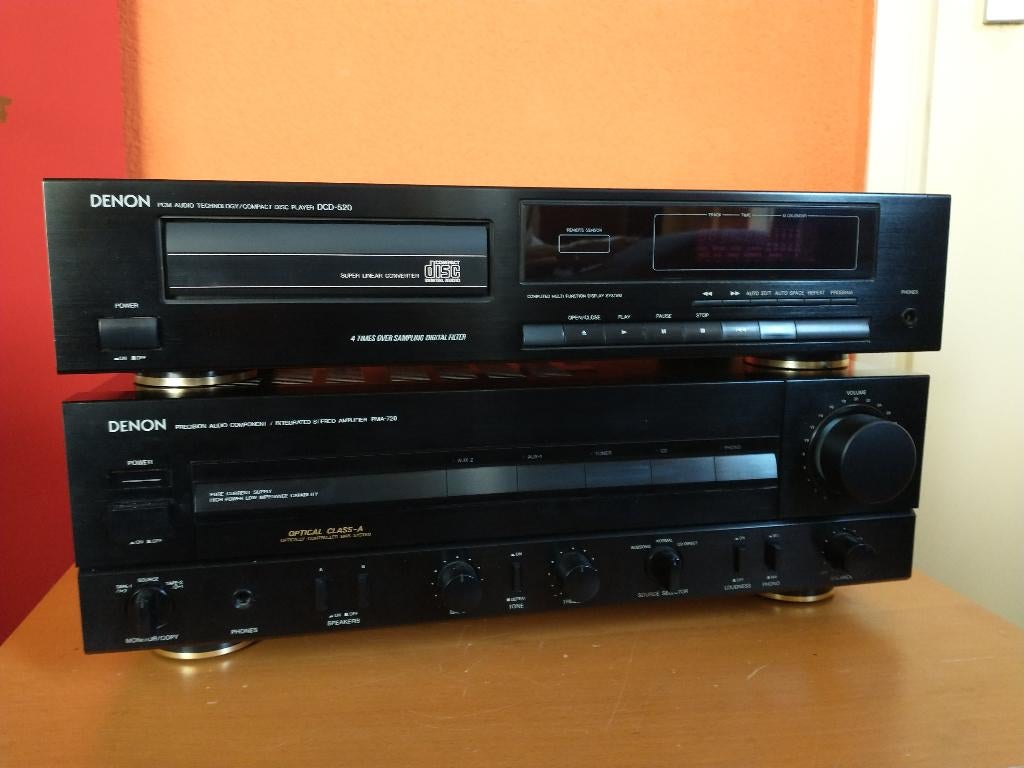 Denon PMA-720A (Serviced) & Denon DCD-520 (+remote), Audio, Tv en Foto, Stereo-sets, Zo goed als nieuw, Cd-speler, Overige merken