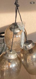 Rue de temple triple hanglamp, Ophalen, Gebruikt, Glas, 50 tot 75 cm