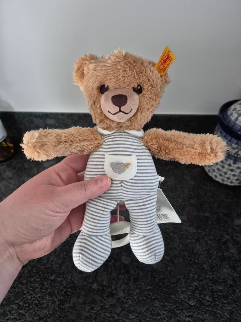 Schitterende Beer met Muziekdoosje van Steiff Gloednieuw!, Ophalen of Verzenden, Nieuw, Beer