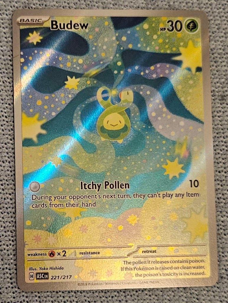 Pokemon Budew (ASC 221), Ophalen, Nieuw, Losse kaart, Foil
