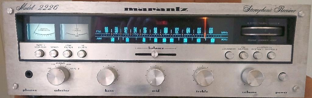 MARANTZ 2226 ontvanger / versterker vintage 1977, Audio, Tv en Foto, Versterkers en Receivers, Refurbished, Stereo, Minder dan 60 watt