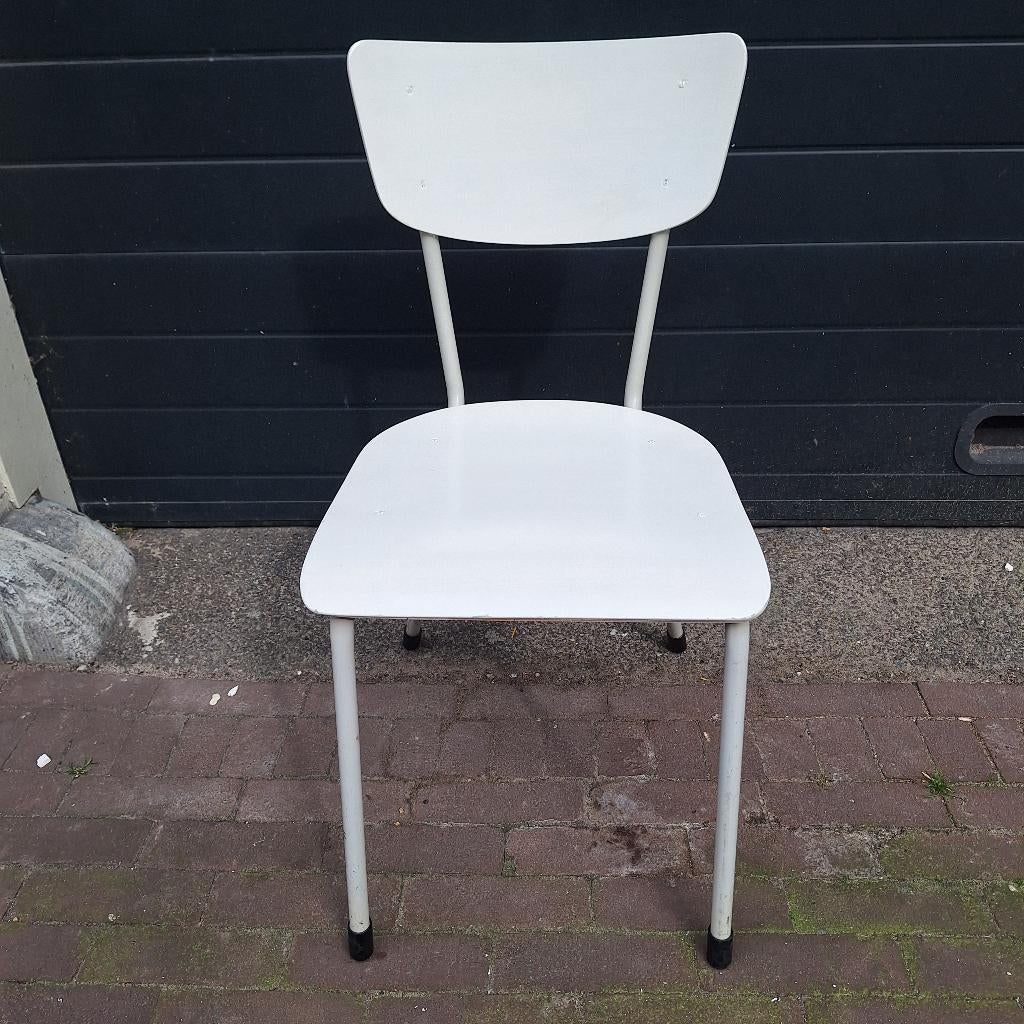 Jaren 60 Vintage Stoel van Rawi / Hout en Metaal, Ophalen, Gebruikt, -, Wit