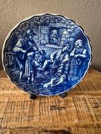 Groot sierbord Boch Frères La Louvière Delft 25cm, Ophalen