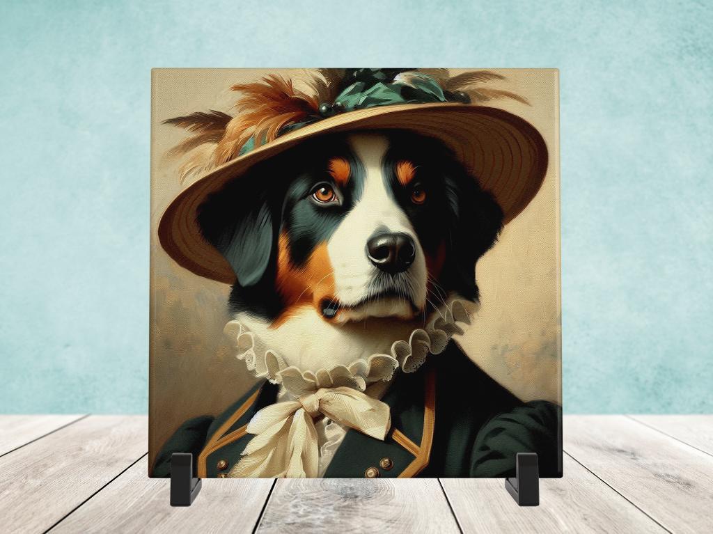 Barok Stijl - Appenzeller Sennenhond tegel, Verzenden, Nieuw