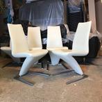 5 Rolf Benz 7800 design stoel modern leer wit, Wit, Leer, Ophalen of Verzenden, Zo goed als nieuw
