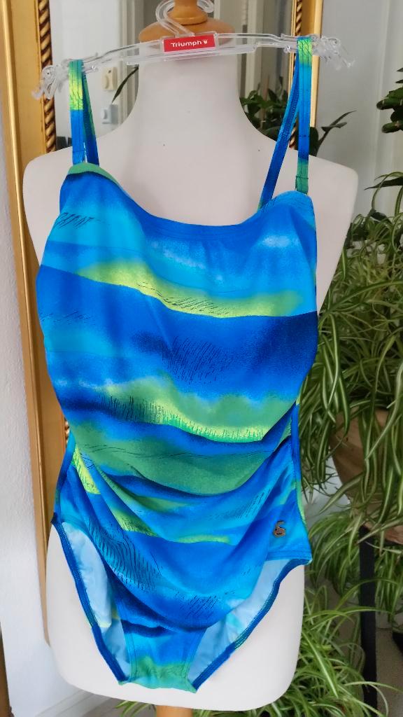 Nieuw, badpak, maat 38, cup b, blauw-groen, Kleding | Dames, Badmode en Zwemkleding, Nieuw, Badpak, Blauw, Ophalen of Verzenden
