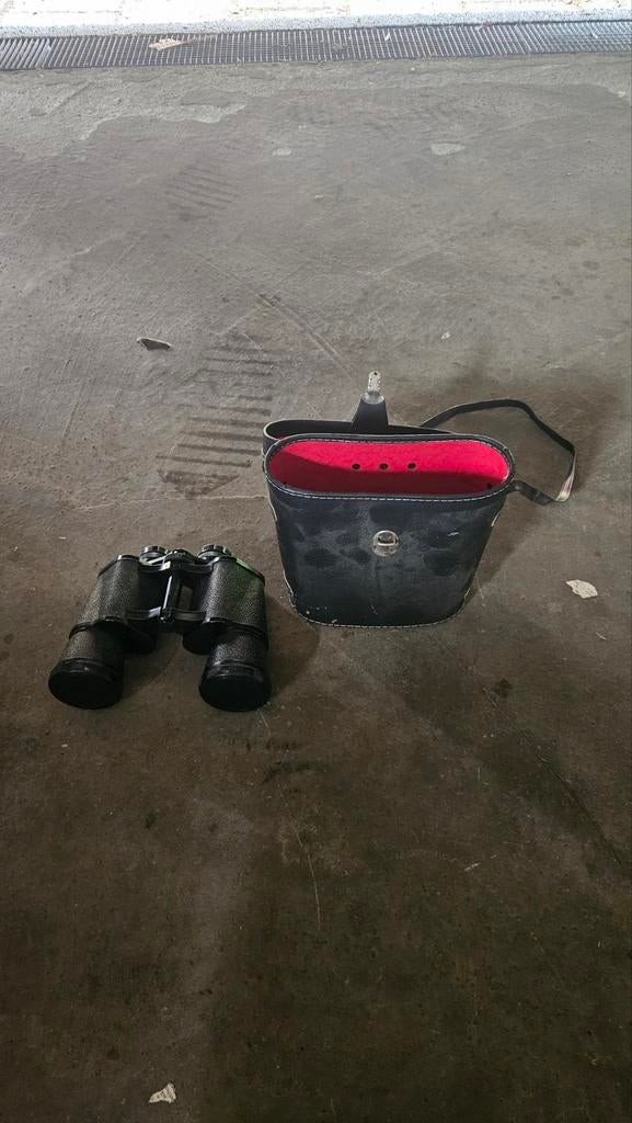 Vintage Verrekijker met Draagtas - Klassiek Model, Gebruikt, 8 tot 12x, Met hoes of tas, Porro (met knik)