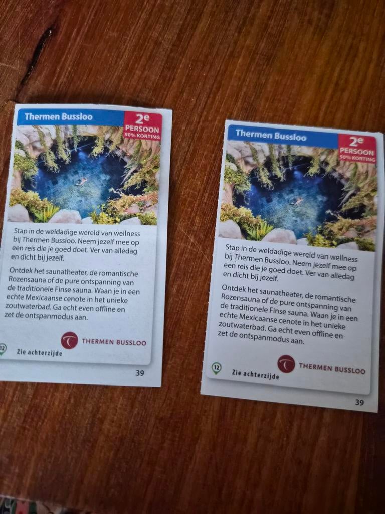 Thermen Bussloo kortingsbonnen, Twee personen, Kortingsbon, Spa of Sauna